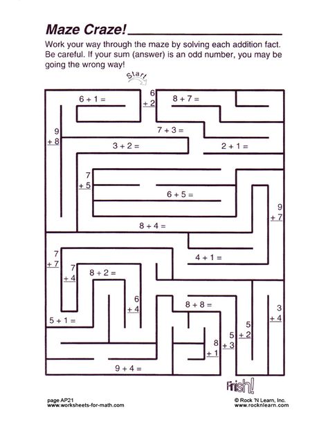 Free Addition Worksheets, Math Subtraction Worksheets, Teaching Subtraction, Math Maze, Maze Worksheet, Printable Mazes, Math Subtraction, Mazes For Kids, Subtraction Facts