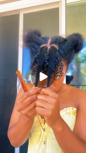 2 Ponytails Natural Hair, Afro Ponytail Hairstyles, Drawstring Ponytail Hairstyles, Two Ponytail Hairstyles, Long Ponytail, Short Natural Hair, Black Ponytail Hairstyles, Perm Rods, Drawstring Ponytail