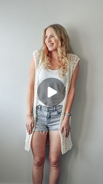 Ali • crochet designer on Instagram: "Looking for a fun, easy, and free crochet pattern for Summer? Try the Summer Daze Cardigan! 😍🙌

It’s a sleeveless cardigan that includes kids and adult sizes, can be made any length, and is the perfect topper to any outfit! 

This pattern is so easy and it works up quick! Follow along with the free crochet pattern on my website or the video tutorial on my YouTube channel! 

Happy making! 💛

•••

#crochetvest #crochetcardigan #summerdazecardigan #summercrochet #crochetlovers #yarnlove #freecrochetpattern" Sleeveless Cardigan, Crochet Lovers, Crochet Vest, Summer Crochet, Crochet Cardigan, Crafts To Do, My Youtube Channel, Fun Easy, Video Tutorial