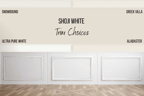 Sherwin Williams Shoji White Review and Alternatives (It’s not greige!) – Mod & Mood Sw Sanctuary, Sherwin Williams Creamy, Greek Villa Sherwin Williams, Worldly Gray, Origami White, Sherwin Williams White, Shoji White, Dover White, Alabaster White