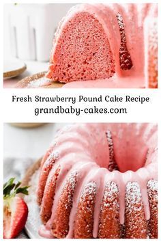 Strawberry Pound Cake Recipe, Cake Batter Cookies, Fresh Strawberry Recipes, Strawberry Pound Cake, Strawberry Cake Recipes, Recipe Cake, Pound Cake Recipe, Pound Cake With Strawberries, Bundt Cakes Recipes