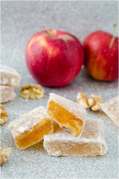 15 Delightfuly Delicious Turkish Delights Or Lokum Russian Desserts, Turkish Delights, Apple Walnut, Homemade Candy, Homemade Candies, Turkish Delight, Turkish Recipes, Candy Recipes, Apple Recipes