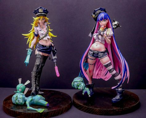 Panty And Stocking Anime, Panty Stocking, Panty And Stocking, Arte Grunge, 3d Figures, 캐릭터 드로잉, Anime Figurines, Figure Poses, Anime Dolls