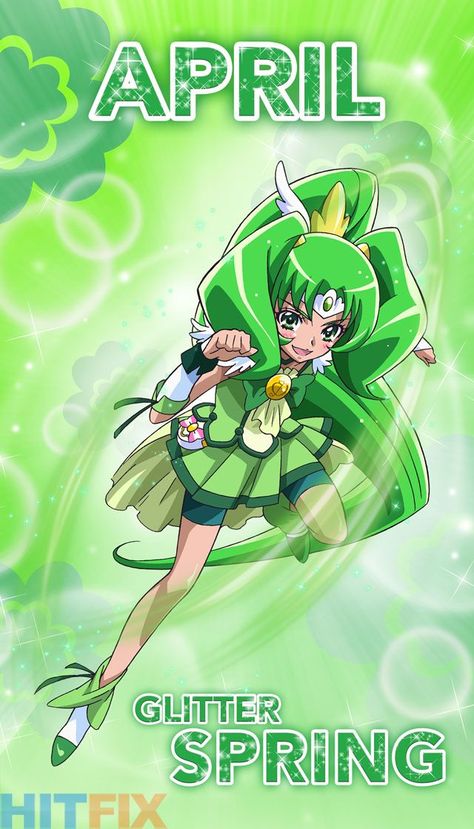 Gliter Force, Search, Glitter Force Netflix, Glitter Force Anime, Spring Glitter Force Characters, Glitter Lucky, Smile Precure, Glitter Bottle, Green Characters, Glitter Rosa, Mahō Shōjo, Glitter Crafts, Glitter Force