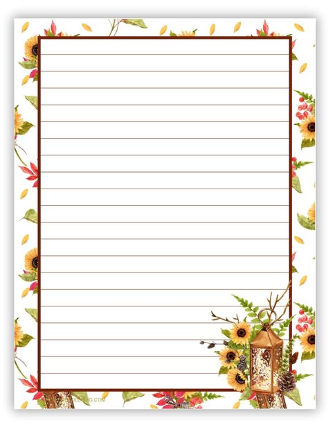 Free printable journal pages in a variety of creative and fun styles are perfect for moms, teachers, students, and people wanting to stay organized. Lined Stationary Printable Free, Fall Stationary Free Printable, Printable Journal Pages Free, Stationary Printable Free, Free Printable Journal Pages, Holiday Writing Paper, Apron Cards, Lined Stationary, Free Printable Journal