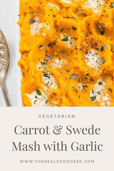 This vibrant Swede and Carrot Mash is a simple yet incredibly delicious side dish. It pairs perfectly with a hearty roast dinner and any meal that traditionally features mashed potatoes, like stews, casseroles, grilled meats, and sausages. It's also a great way to add some extra veggies to your plate. Follow along for more delicious and nutritious recipes! Healthy Christmas Menu, Carrot Mash, Vegetarian Recipes Lunch, Meal Prep Snacks, Grilled Meats, Good Roasts, Nutritious Recipes, Roast Dinner, Breakfast Meal Prep