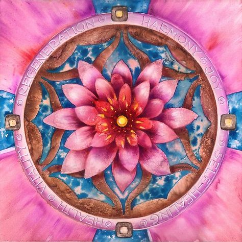 Mandala Of Health The Magic Faraway Tree, Faraway Tree, Lotus Painting, Lotus Mandala, Mandalas Painting, Mandalas Drawing, Spiritual Symbols, Mandalas Design, Pink Lotus