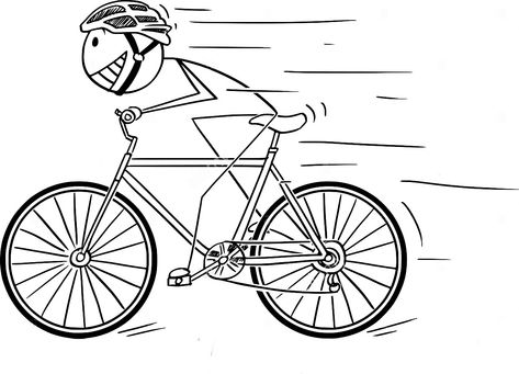 Bicycle Vector, Stick Men Drawings, Stick Drawings, Horror Drawing, Bike Drawing, Bike Logo, Halloween Frames, Stick Figure Drawing, Easy To Draw