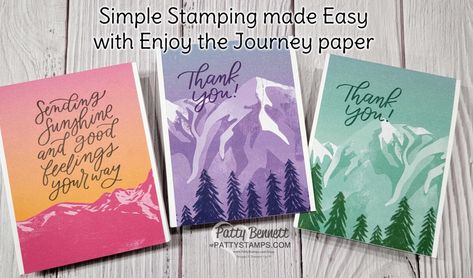 Enjoy The Journey Dsp Stampin Up Cards, Good Feelings Stampin Up Cards, Stampin Up Enjoy The Journey Dsp, Enjoy The Journey Stampin Up Cards, Stampin Up Enjoy The Journey, Greatest Journey Stampin Up Cards, Greatest Journey, Patty Bennett, Designer Paper Cards