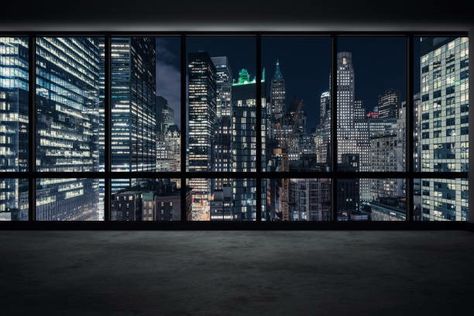 View Out Of Window, Manhattan At Night, Night Window, Magical Realism, Nice Places, Cyberpunk City, Best View, Night Photos, Game Room Design