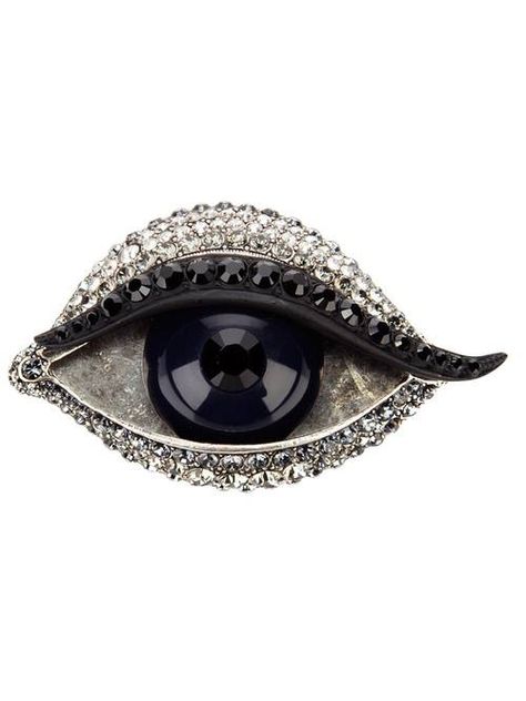 Lanvin Eye Brooch Lanvin Jewelry, Navy Blue Jewelry, Navy Jewelry, Eye Brooch, Horn Pendant Necklace, By Any Means Necessary, Blue Jewelry, Crystal Necklace Pendant, An Eye