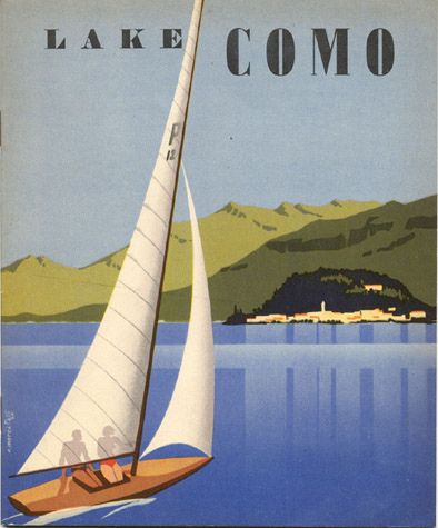 Vintage Italian Posters, Art Deco Travel Posters, Vintage Sailing, Poster Art Deco, Comer See, Poster Beach, Ski Vintage, Italian Travel, Italian Posters