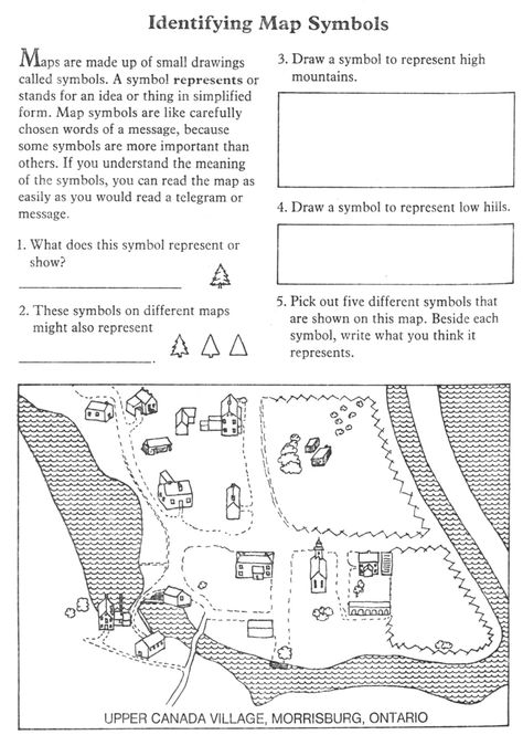 Map Skills Worksheets, Geography Activities, Map Symbols, 4th Grade Social Studies, St Giles, Map Skills, Social Studies Worksheets, United States History, Teacher Things