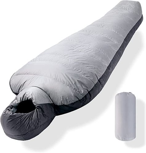 Backpacking Sleeping Bag, 32℉/0℃ Ultralight 800 Fill Power Down Sleeping Bag for Cold Weather, Lightweight Mummy Sleeping Bag with Compression Sack & Mesh Storage -XL & Regular Backpacking Sleeping Bag, Mummy Sleeping Bag, Down Sleeping Bag, Mesh Storage, Power Outage, Puffy Jacket, Backpacking Travel, Liner Socks, Sleeping Bag