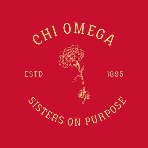 Chi Omega Merch, Alpha Chi Omega Graphic, Chi Omega Graphics, Sorority Prints, Chi Omega Letters, Chi Omega Recruitment, Sorority Banner, Chi Omega Sorority, Homecoming Week