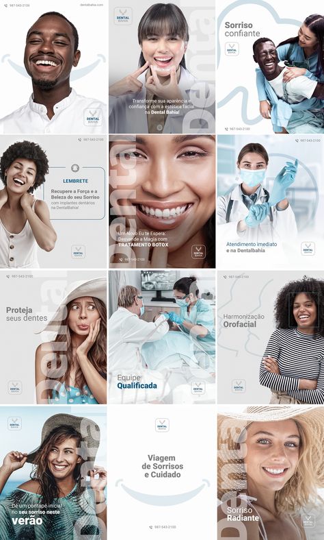 cleverson luiz - Social media - Dentist Dentist Instagram Posts, Dentist Social Media Design, Dentist Instagram Feed, Dentist Instagram, Dental Instagram, Dentist Design, Social Media Portfolio, Graphic Design Inspiration Illustration, Dentist Social Media