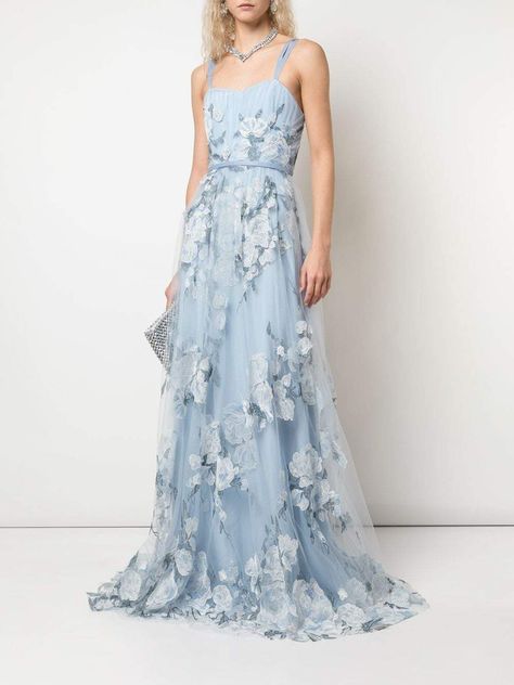 Marchesa Notte Dress, Layered Gown, Floral Tulle Dress, Embroidered Cocktail Dress, Floral Bridesmaid Dresses, Pleated Gown, Designer Evening Gowns, Floral Gown, Embroidered Tulle