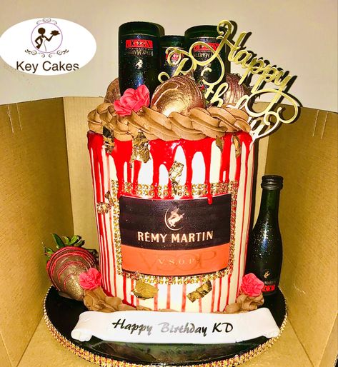 Remy Martin Cake, Remy Cake, Remy Martin, Creative Cake Decorating, Creative Cakes, Cake Designs, Birthday Parties, Cake Decorating, Happy Birthday