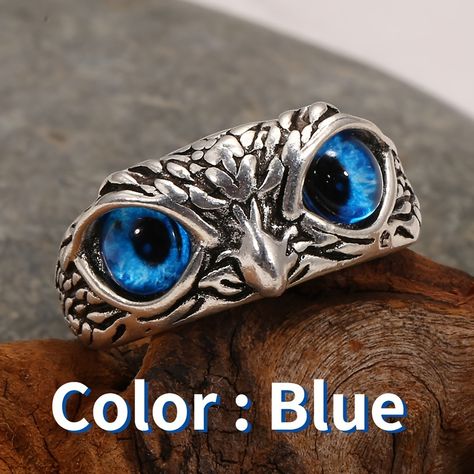 Faster shipping. Better service Owl Ring, Owl Eyes, Claw Ring, Owl Pet, Vintage Owl, Purple Eyes, Eye Ring, Cute Birds, Bag Packaging