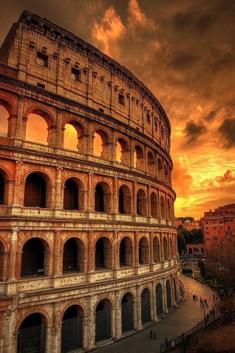 World Famous Places, Colosseum Italy, Italy Colosseum, The Colosseum Rome, Rome Italy Colosseum, History Tattoos, Colosseum Rome, Roman Architecture, The Colosseum