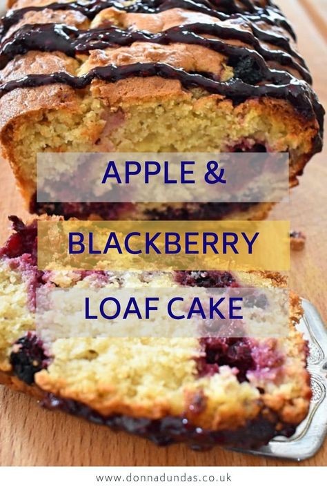 Blackberry And Apple Cake, Apple Blackberry Cake, Apple And Blackberry Recipes, Blackberry Loaf Cake, Blackberry Pastry Recipes, Blackberry Loaf, Quick Bakes, Autumn Bakes, Blackberry Dessert Recipes