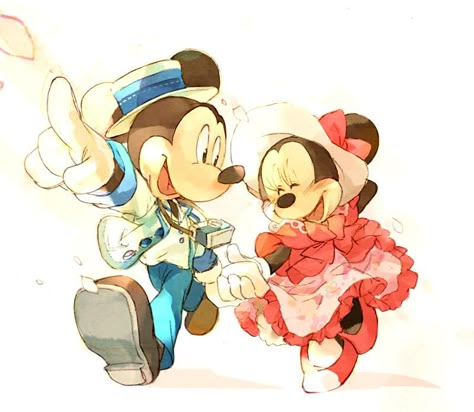 mickey mouse y Mickey X Minnie, Mickey And Minnie Art, Disney Cuties, Mickey Mouse And Minnie Mouse, Minnie Mouse Pictures, Epic Mickey, Classic Disney Characters, Minnie And Mickey, New Mickey Mouse