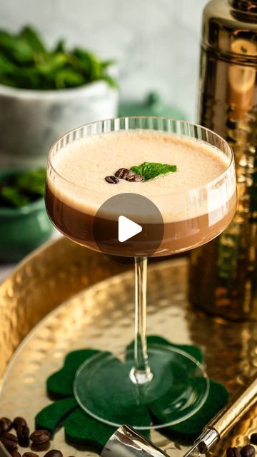 World Market on Instagram: "Shake up your luck with an Irish Espresso Martini! 🍀 We asked @thegandmekitchen to create a St. Patrick’s Day cocktail using #WorldMarketFinds like Lavazza Caffe Espresso Whole Bean Coffee. Here’s what you’ll need to make it 👇

Ingredients:
• 1 1/2 oz Irish Whiskey
• 1/2 oz Baileys
• 1 1/2 (1 shot) Espresso
• 1/2 oz Simple Syrup

How To Make It:
Add ice to a shaker and top it with Irish Whiskey, Baileys, Espresso, and Simple Syrup. Shake for 30 seconds and pour it into coupe glasses. Garnish with fresh mint and three espresso beans.

Shop this cocktail at the LikeShop link in bio.

#WorldMarket #StPatricksDay #StPaddysDay #Cocktails #EspressoMartini #Martini #Cheers" Baileys Espresso, Espresso Beans, Espresso Martini, St Paddys Day, Irish Whiskey, Fresh Mint, World Market, Simple Syrup, St Patrick’s Day