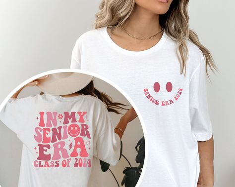 Senior Era Shirt - Class of 2023 College Graduation Shirt. Celebrate your senior year with this stylish and comfortable shirt. #SeniorEra #Classof2023 2023 College Graduation, Senior Era, Senior Shirts, Graduation Shirt, 2024 Graduation, Graduation Shirts, Boys Graphic Tee, Class Of 2024, College Graduation