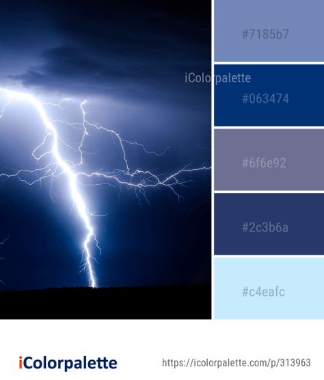 Thunder Sky, Lightning Sky, Lightning Images, Lightning Thunder, Bracelet Colors, Blue Thunder, Color Palette Ideas, Hex Color Palette, Sky Images