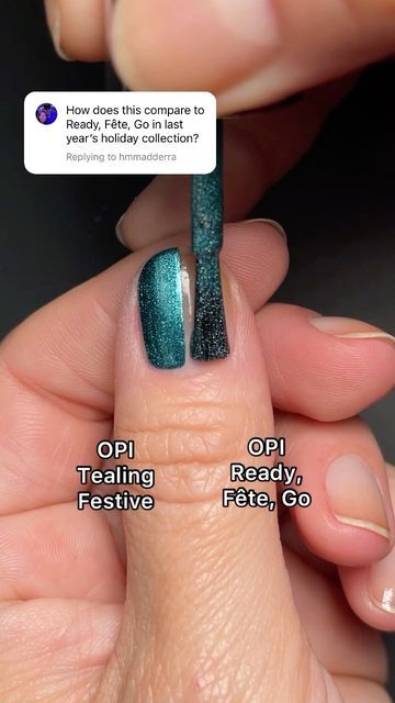 Larissa 💅🏼 Nails At Home on Instagram: "OPI teal comparison request 💅🏼 #teal #opi #opinails" Opi Nails, Nails At Home, Holiday Collection, Diamond Ring, At Home, Engagement Rings, Nails, Crystals, On Instagram