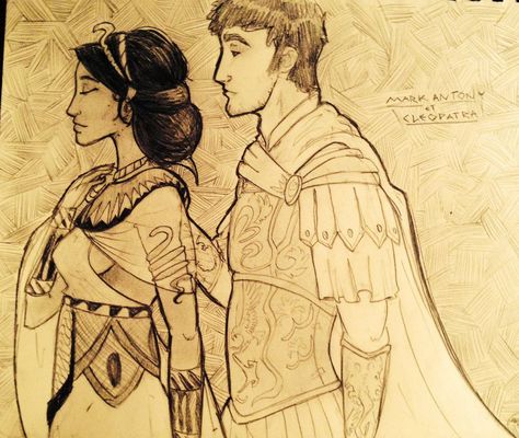 Cleopatra and Mark Antony by MorganElise141.deviantart.com on @DeviantArt Cleopatra And Marc Anthony, Cleopatra And Mark Antony, Antony And Cleopatra, Mark Antony, Van Gogh Art, Cartoon Drawing, Couple Drawings, Leopards, Greek Mythology