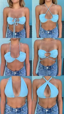 Mode Hippie, Beach Hairstyles For Long Hair, Swimsuits Outfits, Diy Vetement, Fashion Hacks Clothes, Refashion Clothes, Clothing Hacks, Recycled Fabric, Wear It