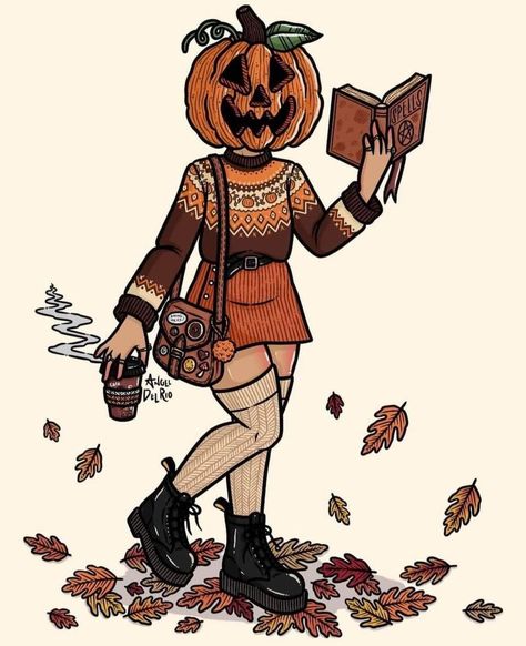 Spooky Souls Witch Drawing, Fall Drawings, October Autumn, Halloween Wallpaper Cute, Fall Wall Decor, Halloween Drawings, Aesthetic Fall, Pumpkin Head, Fall Sweater