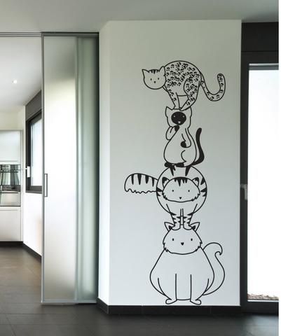 Pet Store Design, Simple Wall Paintings, Doodle Wall, Animal Wall Decals, Wall Painting Decor, Wall Murals Painted, Wall Drawing, Wall Paint Designs, Cat Room