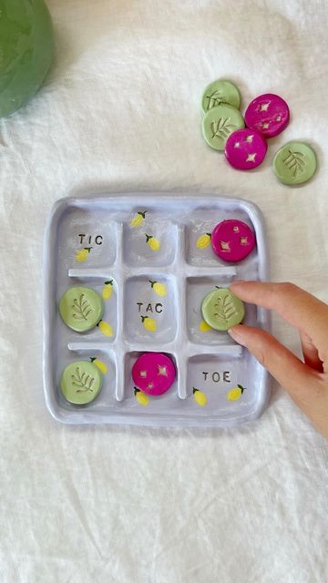 Sculpd | Craft Reinvented on Instagram: "Tic-tac-toe / Noughts & Crosses/ Xs and Os, but make it pottery… 🙅‍♀️👌 #boardgames #pottery #airdryclay #summeractivities" Clay Tic Tac Toe Board Ideas, Clay Noughts And Crosses, Air Dry Clay Tic Tac Toe Board Diy, Air Dry Clay Projects Tic Tac Toe, Air Dry Tic Tac Toe, Clay Tic Tac Toe, Air Dry Clay Tic Tac Toe, Tic Tac Toe Board Clay, Clay Tic Tac Toe Board