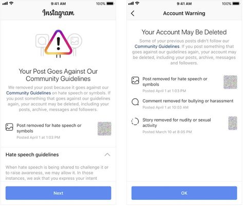 Instagram Adds New Warnings for Accounts Which Are Close to Being Banned  #instagrammarketing #instagramfeed Happy Birthday Steve, Snapchat Account, Ayat Quran, New Tools, Iphone Background Images, Reputation Management, Cool Instagram Pictures, Hate Speech, Instagram Business