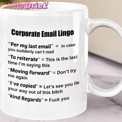 Funny Corporate Jargon Christmas Gift For Office Workers All Professions Email Lingo Colleagues Mug Meaningful Check more at https://mottodrink.com/product/funny-corporate-jargon-christmas-gift-for-office-workers-all-professions-email-lingo-colleagues-mug-meaningful/ Corporate Jargon, Gifts For Office, Professions, Christmas Gift, Christmas Gifts, Mug, Desk, Funny, Christmas