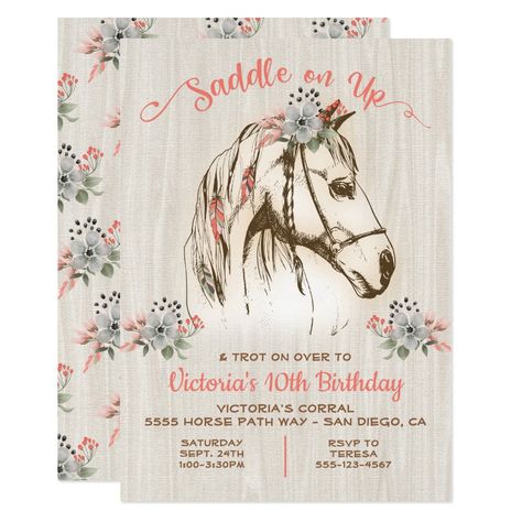 Boho Horse Birthday Party Invitation #birthdayinvitations #birthday #1stbirthdayinvitations #quinceanerainvitations #birthdayinvitationstemplate #birthdayinvitationcard #disneybirthdayinvitations #zazzle #zazzleinvitation Horse Birthday Party Invitations, Horse Birthday Party, Horse Birthday Parties, Cowgirl Birthday Party, Horse Party, Horse Birthday, Cowgirl And Horse, Pony Birthday, Pony Party