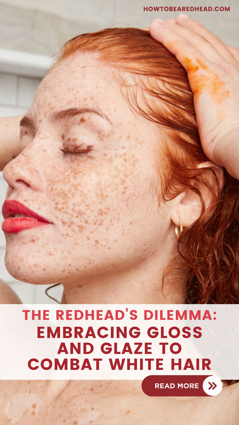 A common suggestion for combating fading hair is to use a gloss or a glaze, but some redheads are skeptical. Many of these products state that they won’t cover white hair. We found a Reddit thread where redheads weighed in with their experiences. Red Hair Turning White, Red Hair Gloss, Ginger And White Hair, Red Hair Fade, Cover White Hair, Hair Turning White, Vibrant Red Hair, Redhead Makeup, Madison Reed