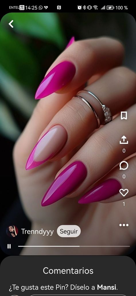 Fuschia Nails Design, Fuschia Nails, Cream Nail, Skin Nails, Hair Skin Nails, Nails Design, Hair Skin, Stylish Nails, Nail Design