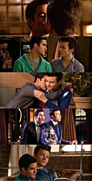 Glee Blaine And Kurt, Glee Blaine, Kurt And Blaine, Klaine Glee, Blaine And Kurt, Tv Show Couples, Glee Club, Cory Monteith, Chris Colfer