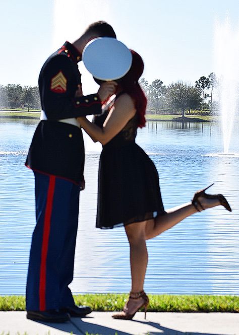 Marine corps photo shoot, engagement photos, usmc, marine and wife, marine corps engagement Marine Engagement Photos, Navy Couple Photoshoot, Marine Corps Couple Pictures, Marine Wedding Photos, Army Engagement Pictures, Marine Girlfriend Pictures, Marine Corps Graduation, Military Couple Photography, Navy Couple