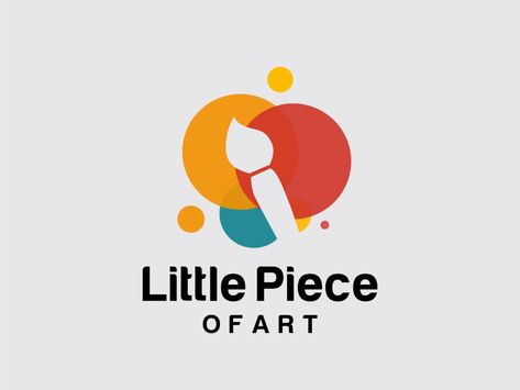 Little Piece Logo by zaqilogo on Dribbble Paint Logo Ideas, Art School Logo Design Ideas, Art Logo Design Ideas Creative, Logo For Painting Artist, Art Logo Ideas Creative, Art Store Logo, Logo For Art Page, Art Brand Logo, Art School Logo