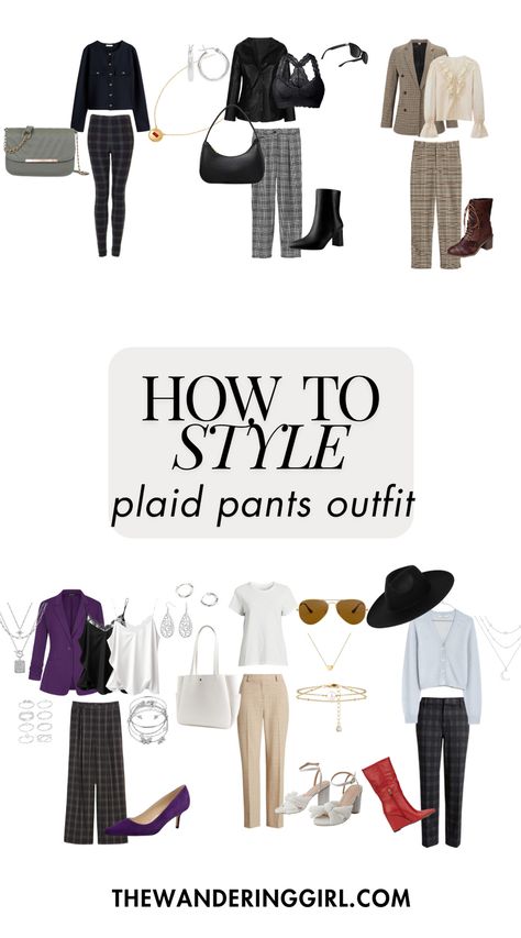 Save this pin for plaid pants, best plaid pants, plaid pants summer, plaid pants winter, plaid pants fall, plaid pants women, plaid pants unisex, plaid pants outfit spring, plaid pants outfits women, plaid pants outfit casual, plaid pants work outfit, plaid pants everyday style, plaid pants for women, plaid pants street style, classy plaid pants, checkered pants, what to wear with plaid pants, and more. Tap this post to slay on your plaid pants #OOTD right now! Plaid Pants Work Outfit, Plaid Pants Outfit Casual, Dress Pants Outfits Work, Plaid Pants Outfit Women, Black And White Plaid Pants Outfit, Black Plaid Pants Outfit, Grey Plaid Pants Outfit, Fall Plaid Pants, Outfit Plaid Pants