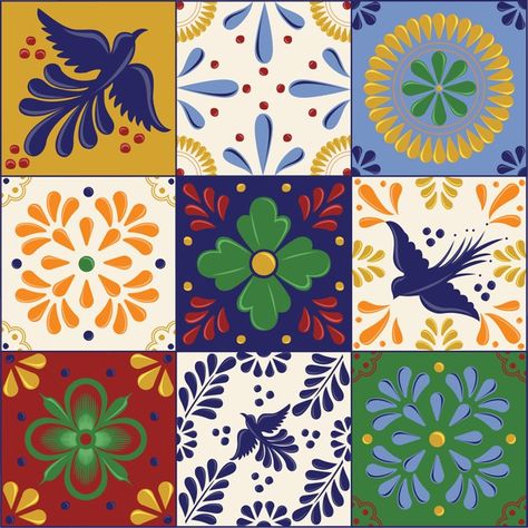 Talavera Pattern, Talavera Skull, Spanish Pattern, Tile Design Pattern, Wall Christmas Tree, Retro Ornaments, Mexican Embroidery, Tile Crafts, Talavera Tiles