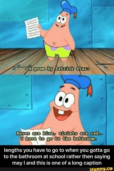 Patrick Star Quotes, Star Poem, Patrick Quotes, Spongebob Quotes, Funny Spongebob, Funny Spongebob Memes, Tv Funny, Cartoon Crazy, Disneyland Pictures