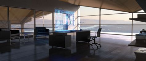 Avenger Compound Office — Captain America — Galleries Mcu Shifting Visualization Compound, Avengers Compound Interior, Avengers Tower Visuals, Avengers Compound Visuals, Avenger Compound, Avengers Office, Marvel Compound, Mcu Visualization, Avengers Facility