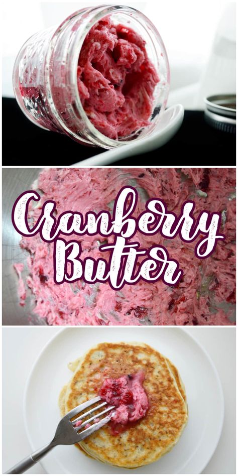 Tangy cranberries and whipped butter with just a touch of honey make a delcious spread perfect for the holidays! Try it on dinner rolls, pancakes, toast, or even oatmeal! via @jugglingactmama Orange Cranberry Butter, Cranberry Orange Honey Butter Recipe, Cranberry Compound Butter, Christmas Cranberry Honey Butter Recipe, Christmas Cranberry Honey Butter, Cranberry Honey Butter, Cranberry Apple Butter, Cranberry Butter, Flavored Butters