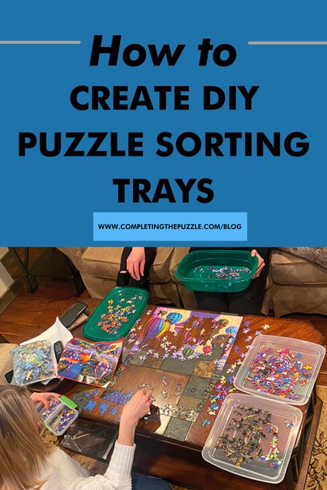 In this guide, we’re going to give you our best DIY puzzle sorter tips, and we’ll break down the pros and cons of making a homemade puzzle sorter vs buying one. #completingthepuzzle #blog Puzzle Sorting Trays Diy, Homemade Puzzle, Diy Puzzle, Diy Puzzles, Family Puzzles, Puzzle Bag, Diy Tray, New Puzzle, Tiny Food