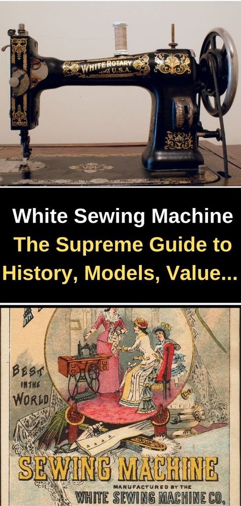 White Sewing Machine Vintage, Antique Sewing Machines Decoration, Sewing Machine History, Singer 99k, White Rotary Sewing Machine, Sewing Reference, Sew Machine, Beautiful Antiques, White Sewing Machine